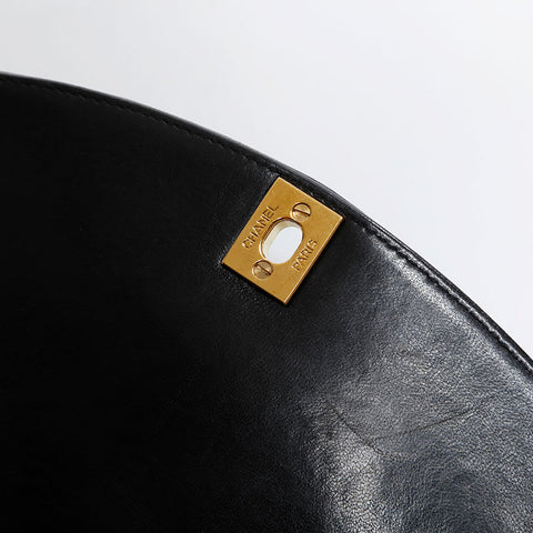 CHANEL No. 3 1994-1996 Diana Lambskin Chain Shoulder Bag black WS21141