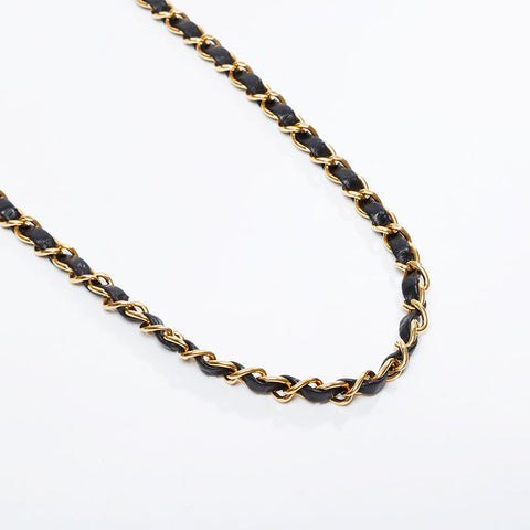 CHANEL No. 3 1994-1996 Diana Lambskin Chain Shoulder Bag black WS21141