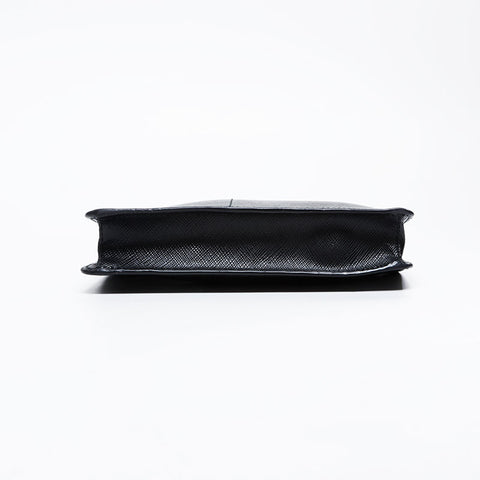 PRADA Safiano leather Shoulder Bag black WS21144