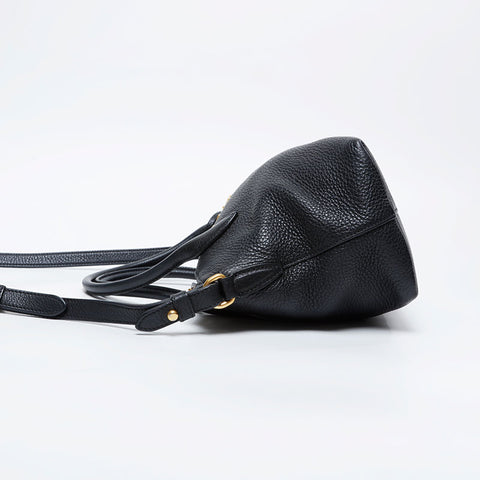 PRADA Leather 2way Shoulder Bag black WS21147