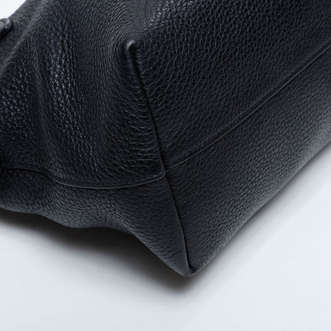 PRADA Leather 2way Shoulder Bag black WS21147