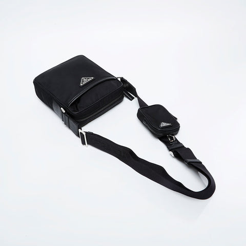 PRADA Nylon Shoulder Bag black WS21148