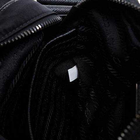 PRADA Nylon Shoulder Bag black WS21148