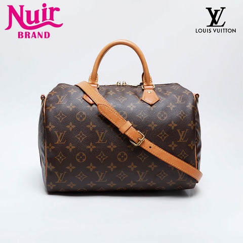 LOUIS VUITTON Monogram Speedy Bandolier 30 Handbag Brown WS21159