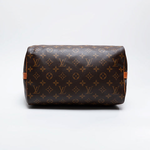 LOUIS VUITTON Monogram Speedy Bandolier 30 Handbag Brown WS21159