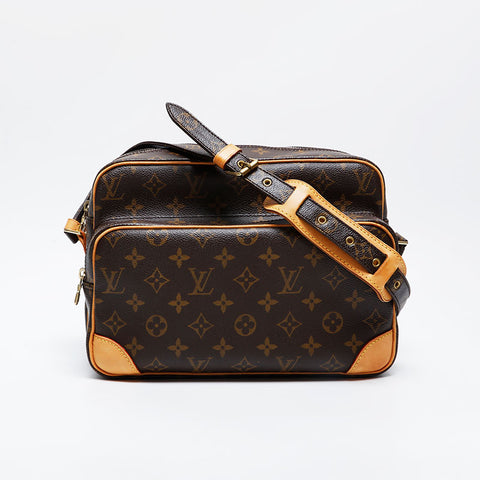 LOUIS VUITTON 2005 Monogram Nile Shoulder Bag Brown WS21160