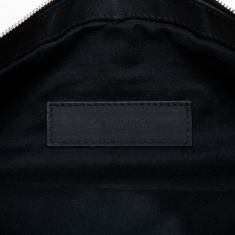 BALENCIAGA Leather Envelope Clutch bag black WS21165