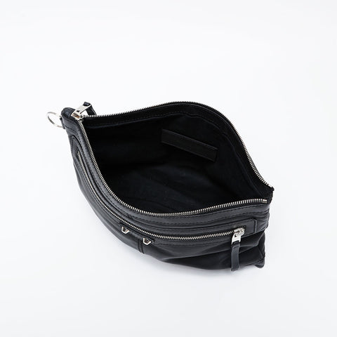 BALENCIAGA Leather Envelope Clutch bag black WS21165