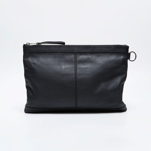 BALENCIAGA Leather Envelope Clutch bag black WS21165