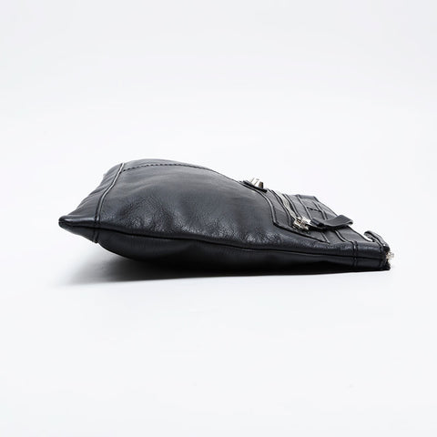 BALENCIAGA Leather Envelope Clutch bag black WS21165