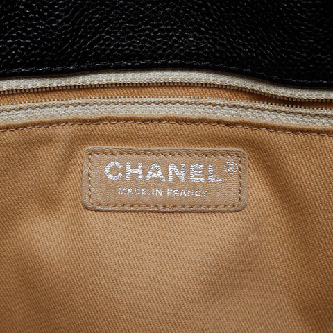 CHANEL No. 22 2016-2017 Caviar Tote Chain Shoulder Bag black WS21169