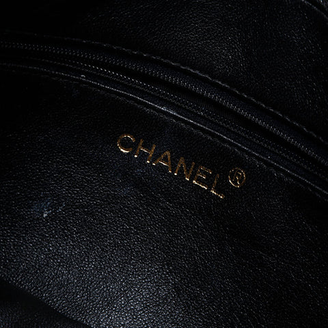 CHANEL COCO Mark No. 2 1991-1994 Lambskin Chain Tassel Shoulder Bag gray WS21170