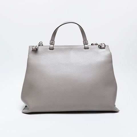 GUCCI Bamboo Daily Leather 2way Large Shoulder Bag gray WS21176