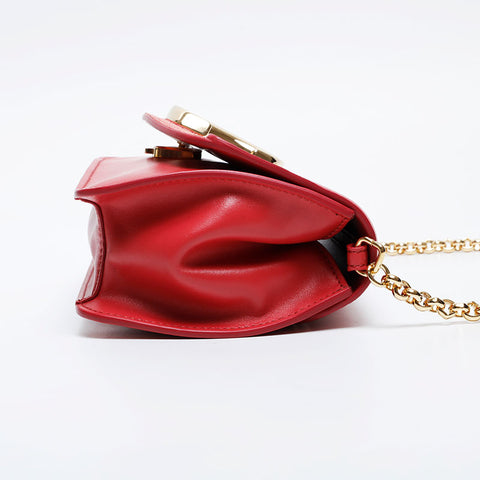 クロエ Chloe レザー C クラッチ チェーン ショルダーバッグ ピンク WS21178