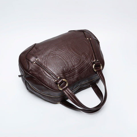 CELINE Leather Triomphe Handbag Brown WS21181