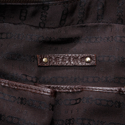 CELINE Leather Triomphe Handbag Brown WS21181