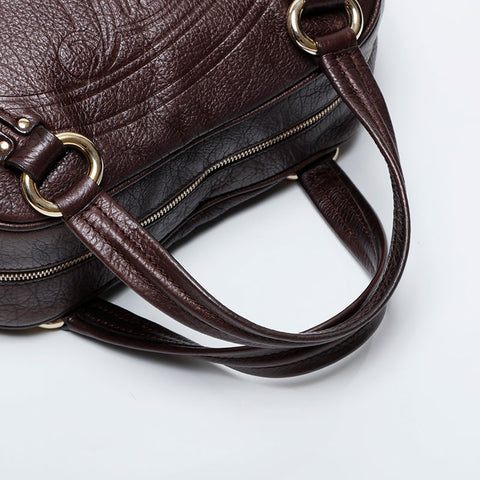 CELINE Leather Triomphe Handbag Brown WS21181