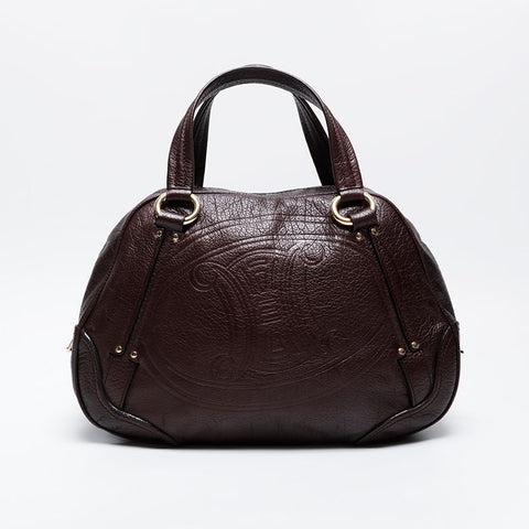 CELINE Leather Triomphe Handbag Brown WS21181