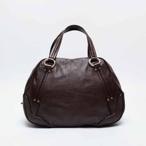 CELINE Leather Triomphe Handbag Brown WS21181