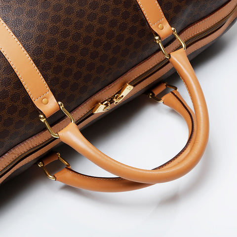 セリーヌ CELINE PVC マカダム ラージ ボストンバッグ ブラウン WS21183