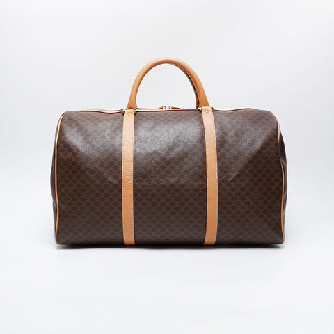 セリーヌ CELINE PVC マカダム ラージ ボストンバッグ ブラウン WS21183