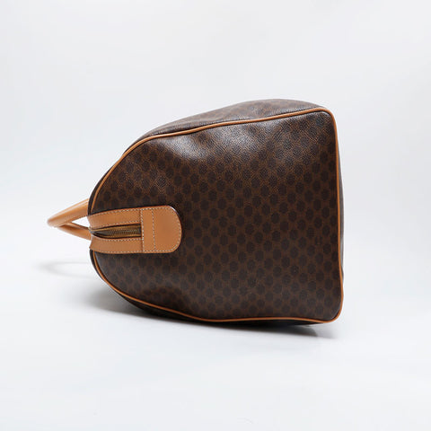 セリーヌ CELINE PVC マカダム ラージ ボストンバッグ ブラウン WS21183