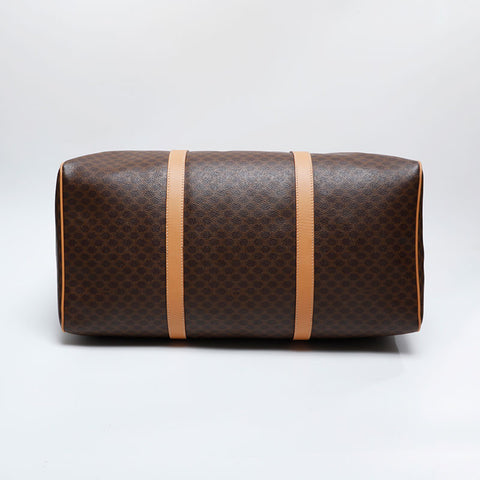 セリーヌ CELINE PVC マカダム ラージ ボストンバッグ ブラウン WS21183