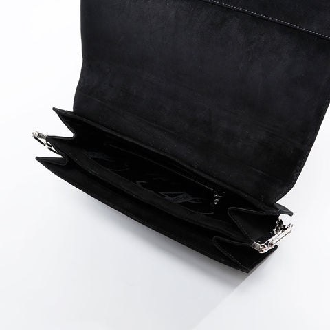 Salvatore Ferragamo绒面革链肩袋黑色WS21184