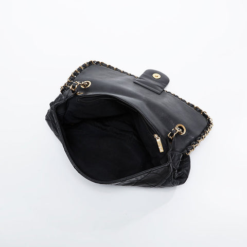 CHANEL Chain Matelasse Luxury Flap 16 Series 2012 Shoulder Bag black WS21185