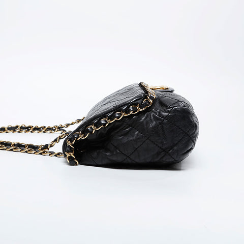CHANEL Chain Matelasse Luxury Flap 16 Series 2012 Shoulder Bag black WS21185