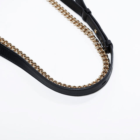 Salvatore Ferragamo Matelasse Vara Padetto链条肩带黑色WS21187