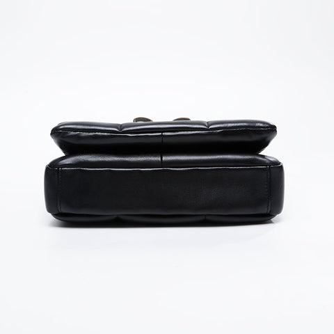 Salvatore Ferragamo Matelasse Vara Padetto链条肩带黑色WS21187