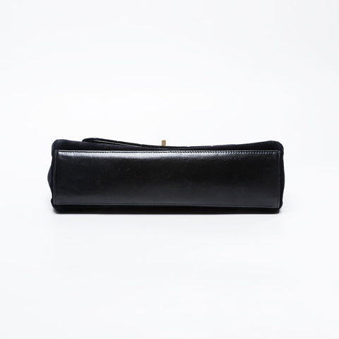 香奈儿（Chanel No. 7）2002-2003 Velor Chocolate Bar 2.55肩带黑色WS21191