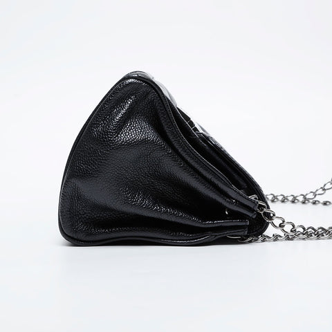 香奈儿第8号2003-2004皮革链巧克力棒肩带黑色WS21192