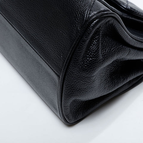 香奈儿第8号2003-2004皮革链巧克力棒肩带黑色WS21192