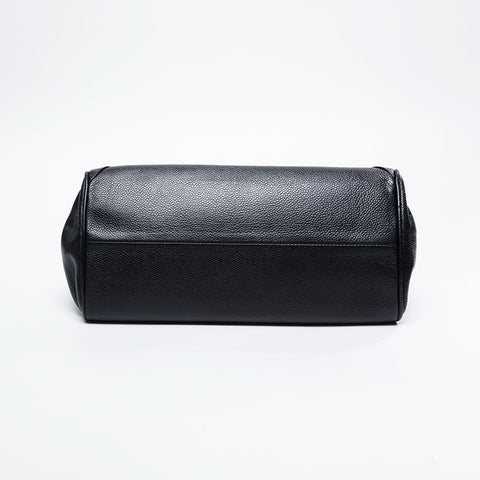 香奈儿第8号2003-2004皮革链巧克力棒肩带黑色WS21192