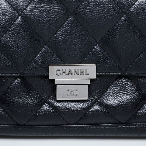 Chanel n ° 8 2003-2004 Chaîne en cuir Barbocarbac au chocolat Sac à épaule noire WS21192