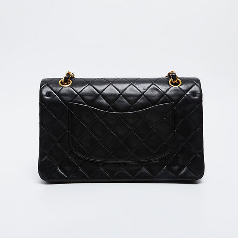 香奈儿第3号1994-1996 Lambskin Matelasse 9.8“双瓣肩带黑色WS21193
