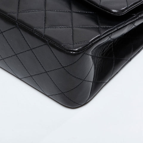 香奈儿第3号1994-1996 Lambskin Matelasse 9.8“双瓣肩带黑色WS21193