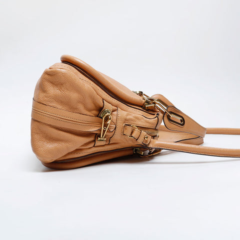 Chloe Paraty Leather 2way肩带棕色WS21202