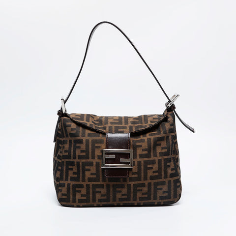Fendi Zucca帆布妈妈肩带棕色WS21204