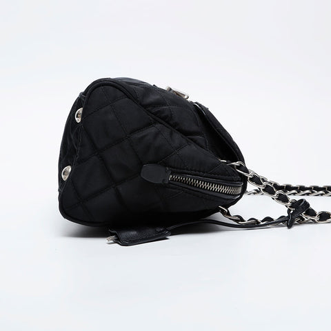 Prada Nylon链缝Tessuto肩带黑色WS21205