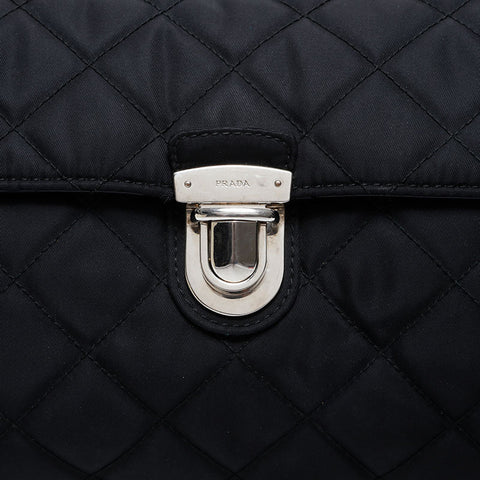 Prada Nylon链缝Tessuto肩带黑色WS21205