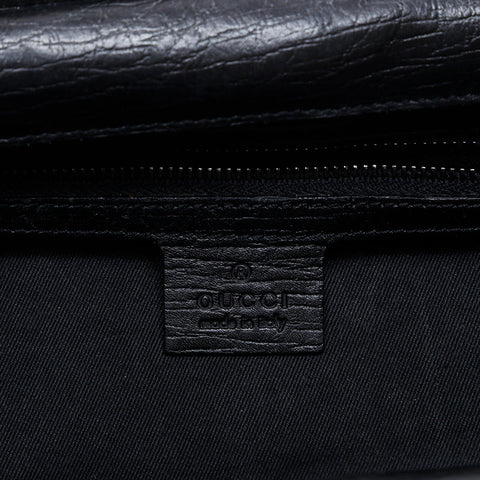 Gucci GG帆布竹手提包黑色WS21208