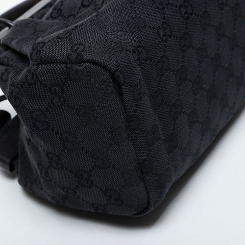 Gucci GG帆布竹手提包黑色WS21208