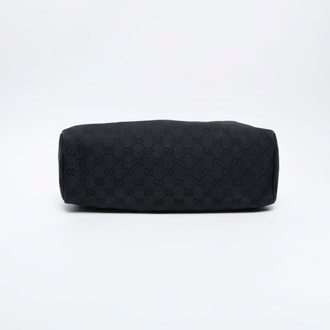 Gucci GG帆布竹手提包黑色WS21208