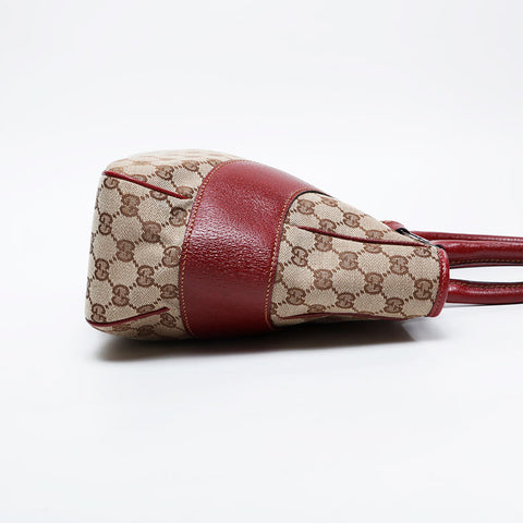 Gucci GG帆布和皮革手提包米色WS21209