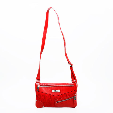 Christian Dior Trotter Street Chic Shoulder Bag Red WS21215