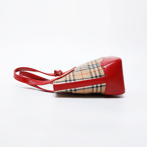 BURBERRY Nova 格纹手提包米色 WS21216
