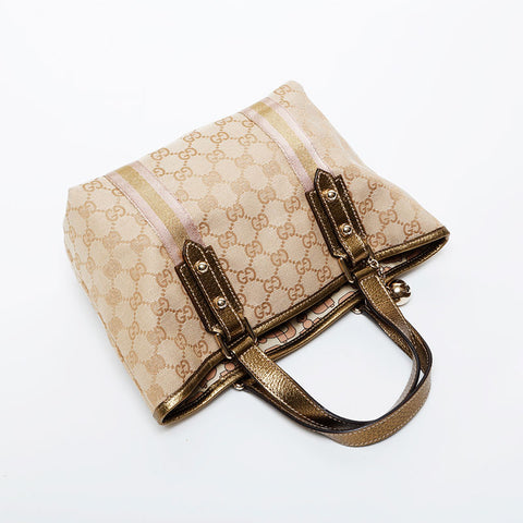GUCCI GG canvas gold Handbag beige WS21217